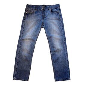 White House Black Market Slim Ankle Jeans Size 12S Embroidered Pockets